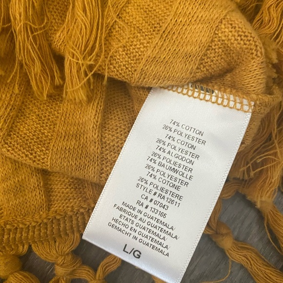 Anthropologie Mustard Yellow Fringe Tank Top - Picture 4 of 5